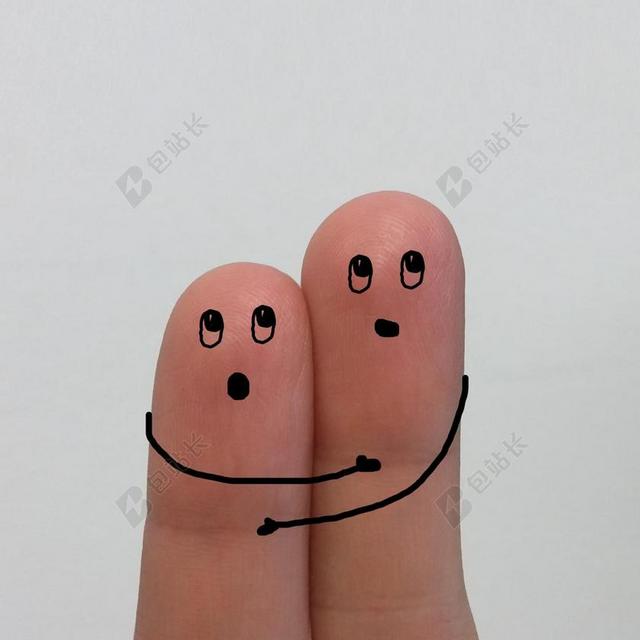 手指头画恐惧焦虑恐慌表情图片