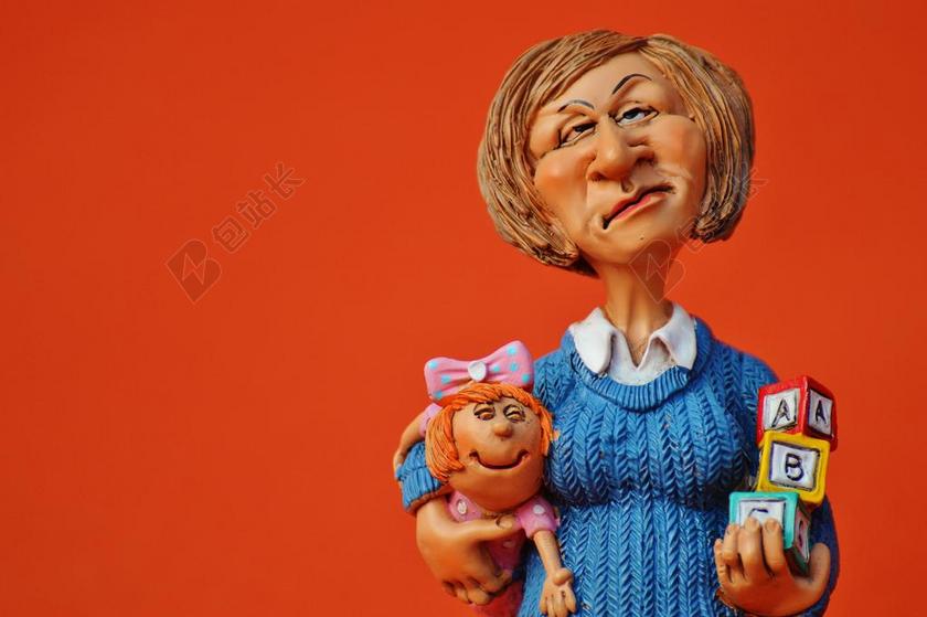 广告清新保姆公仔背景图片