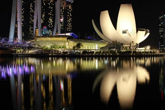 新加坡 夜 玛丽娜 湾 赌场 旅游 业务 引力 市容