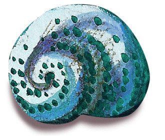 蓝色清新海洋生物海螺素材