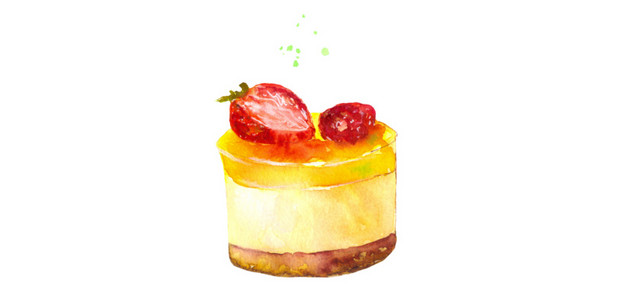 黄色可爱食品蛋糕素材