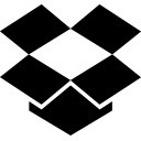 黑色DROPBOX多宝箱图标矢量素材