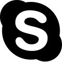 黑色SKYPE图标矢量素材