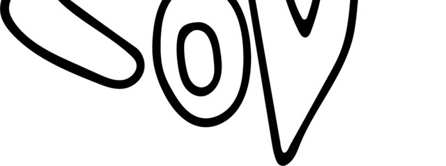 BE MY LOVE英文字母简笔画矢量素材