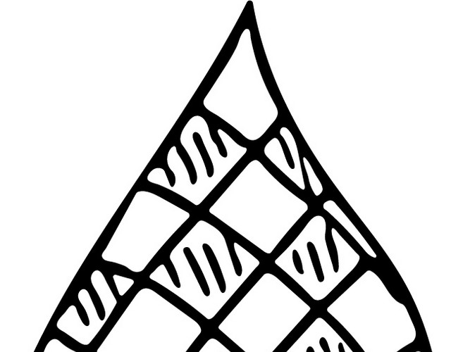 水滴网纹简笔画矢量素材