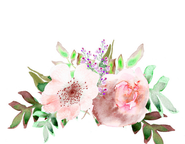 粉红色花矢量素材