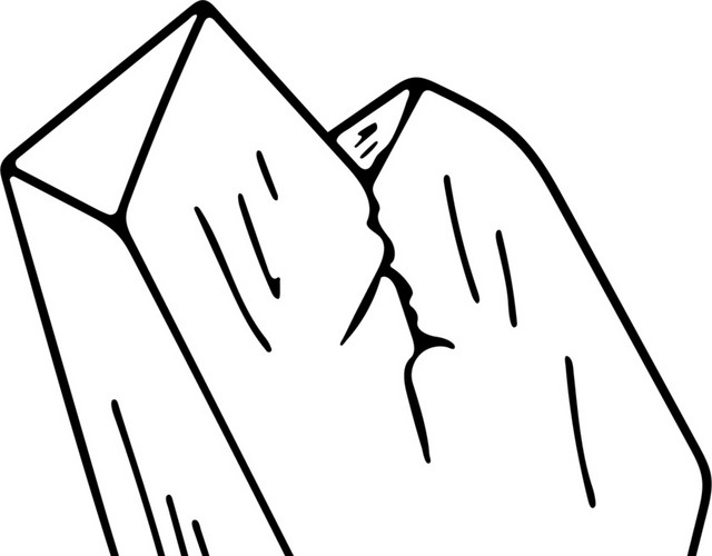 不规则图形石头简笔画矢量素材