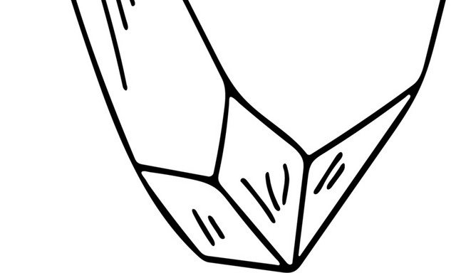 不规则图形石头简笔画矢量素材