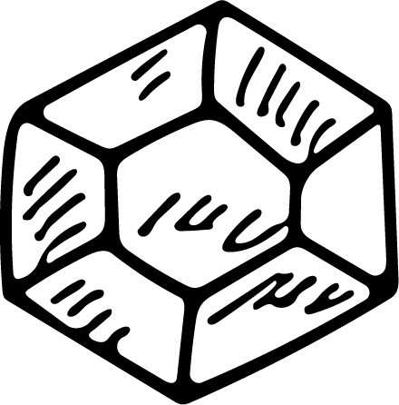 六边形简笔画矢量素材