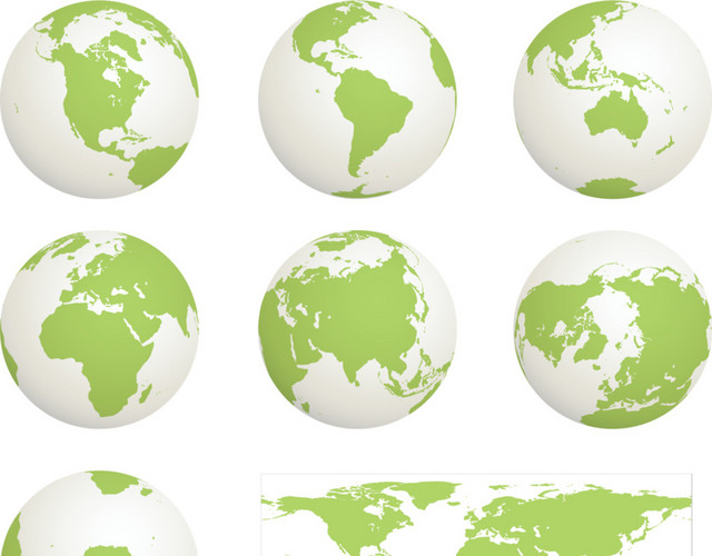 绿色科技星球地球图标
