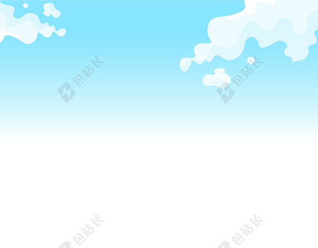 蓝色卡通海报天空背景