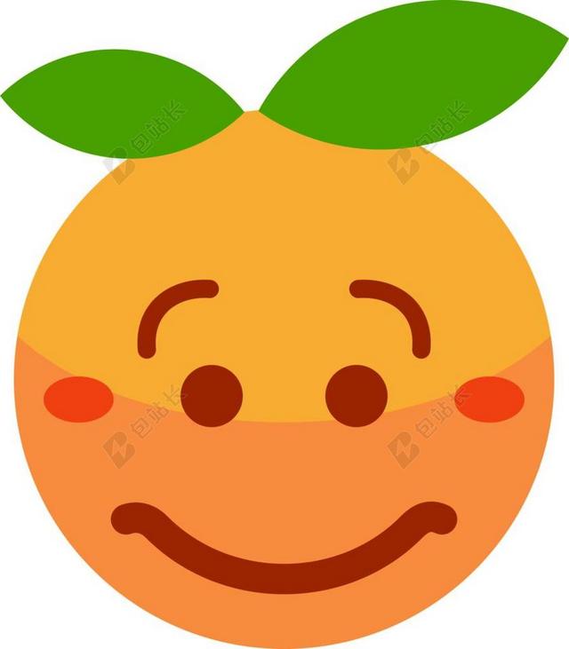 橘金设计卡通金色的橘子图案背景图片