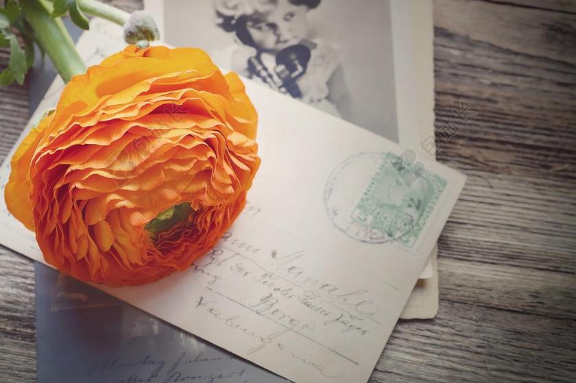 广告复古怀旧明信片宣传背景图片