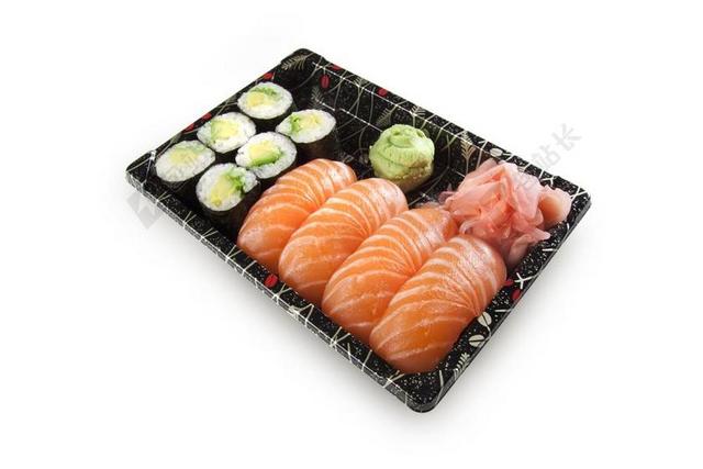 寿司 设置 饭 MAKI 鱼 原 三文鱼  芥末