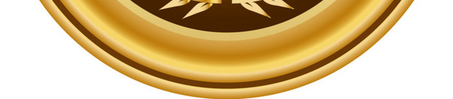 棕色圆形皇冠标签按钮LOGO