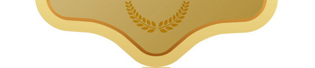 五星麦穗组合金色花边贴纸