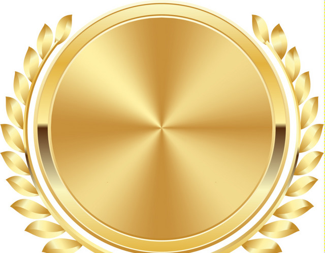 金色麦穗边框半圆弧LOGO标志