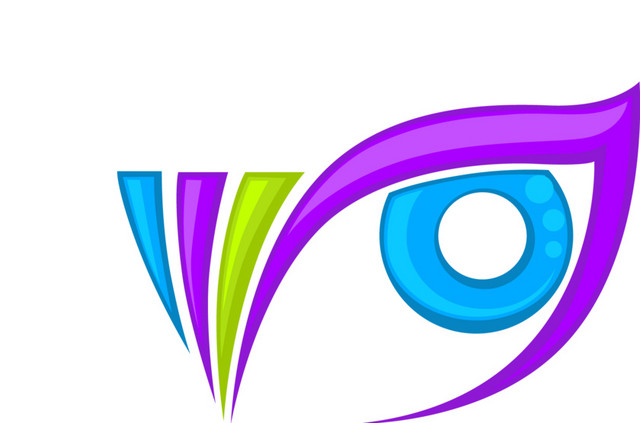 扁平商标LOGO眼睛图标