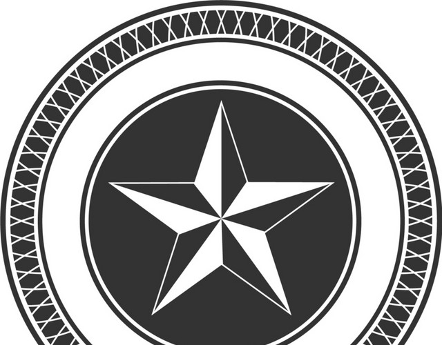 星星灰色圆形标签矢量素材