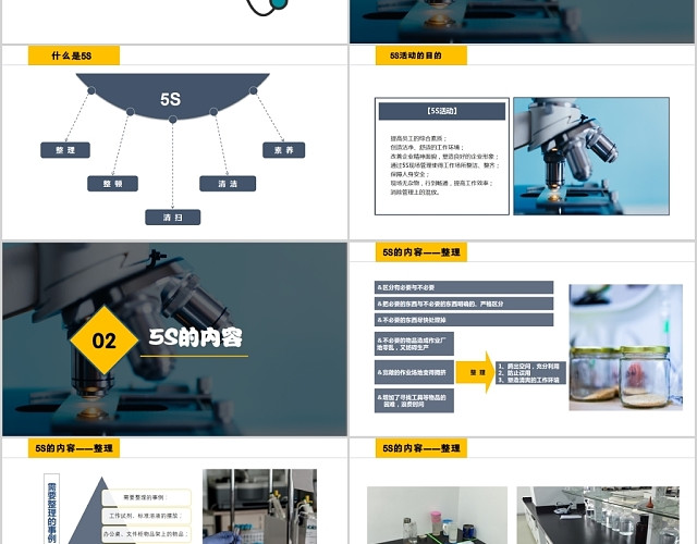 高端商务风实验室5S推行培训课件PPT动态模板