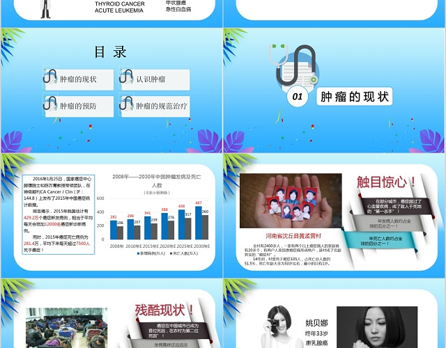 简约温馨世界癌症日知识讲座PPT动态模板