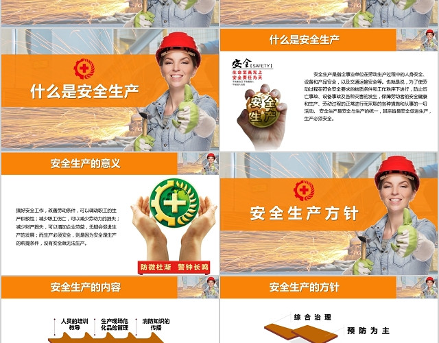 安全生产培训安全管理课件PPT模板