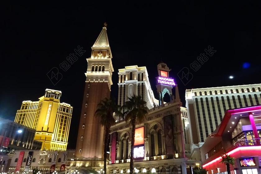 旅游自然拉斯维加斯夜景背景图片