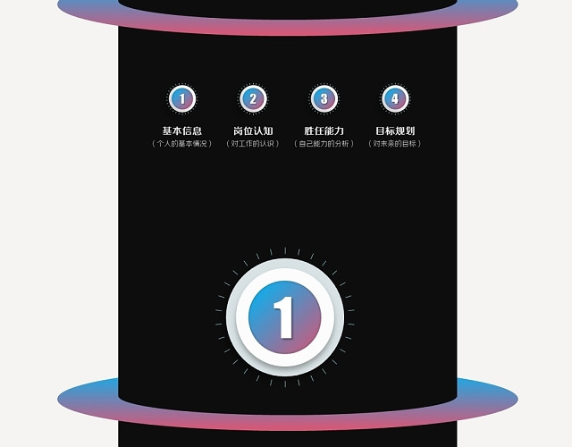 创意个性微粒体商务岗位竞聘个人简历竞聘述职报告PPT模板