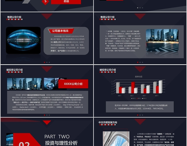 红色商务传媒公司投资案例分析培训课件PPT