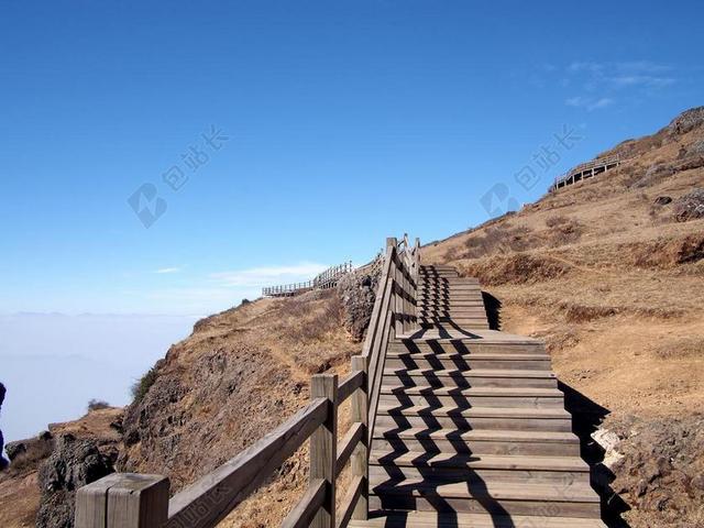 栈道 蓝天 楼梯 木梯