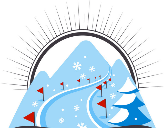 创意滑雪图标