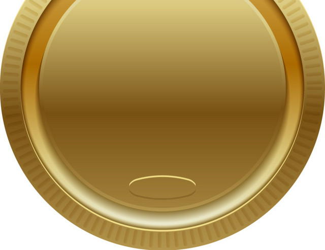 绿色带子金牌标签