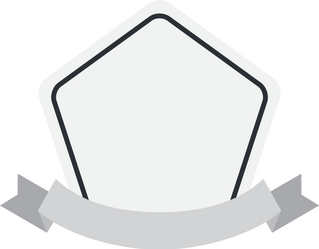 丝带装饰盾牌标签矢量图