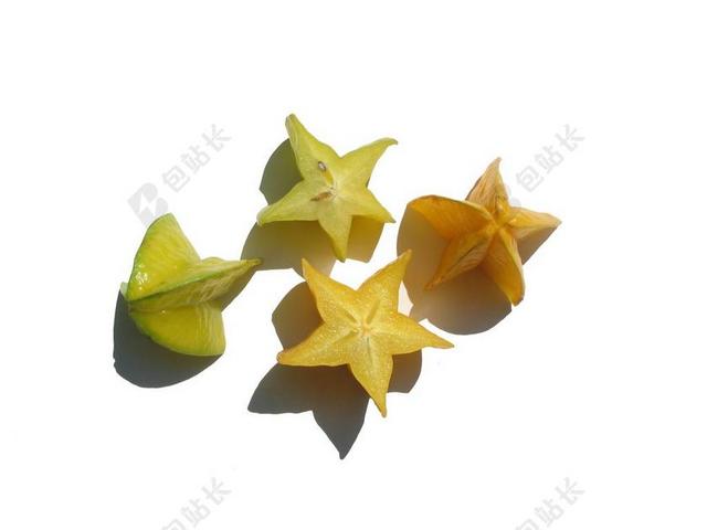 明星水果 切片 黄 绿