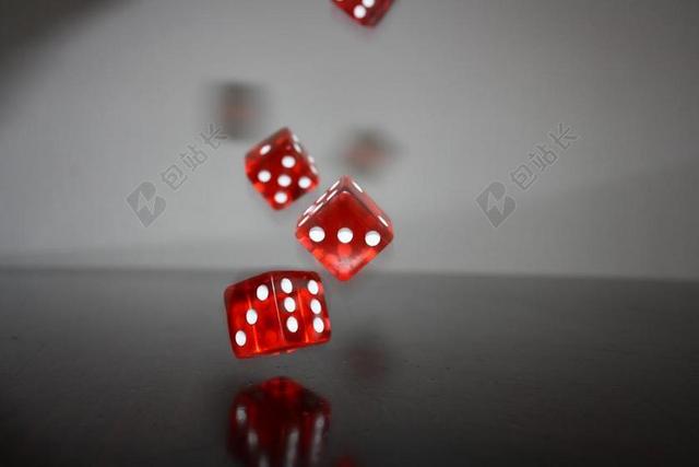 广告时尚红色骰子背景图片