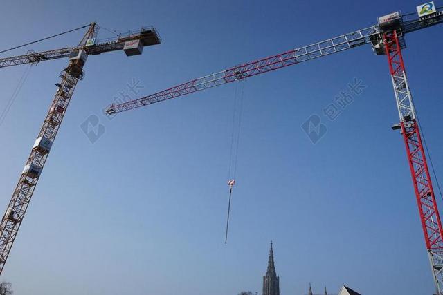 BAUKRAN 起重机 生成 网站 天空 建设工作