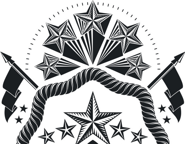 黑白皇冠徽章勋章标签