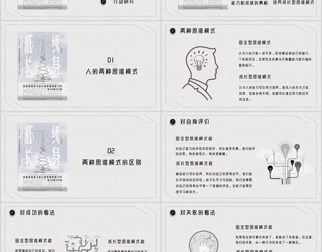 简灰色约阅读时光主题终身成长读书分享读书报告PPT