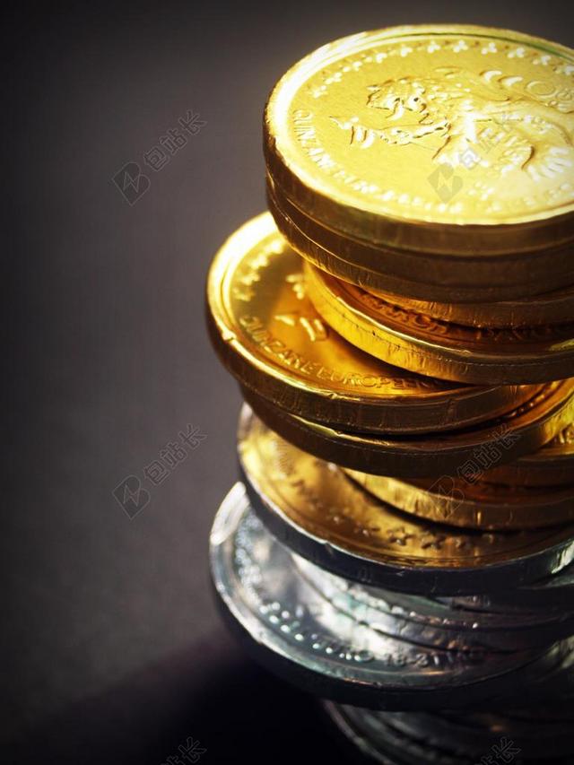 金融商务金币硬币背景图片