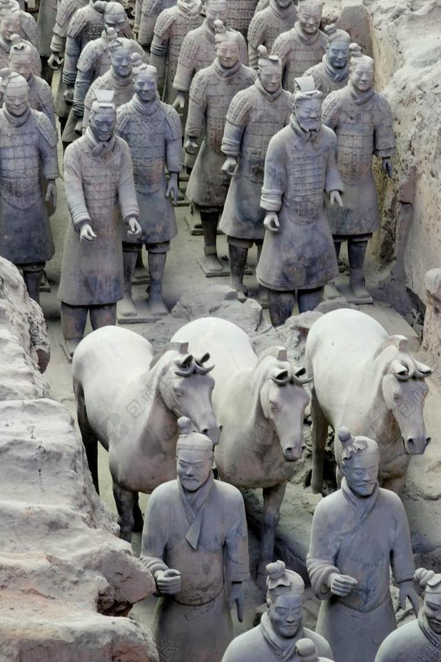 兵马俑 战士 中国 西安 雕塑 神话