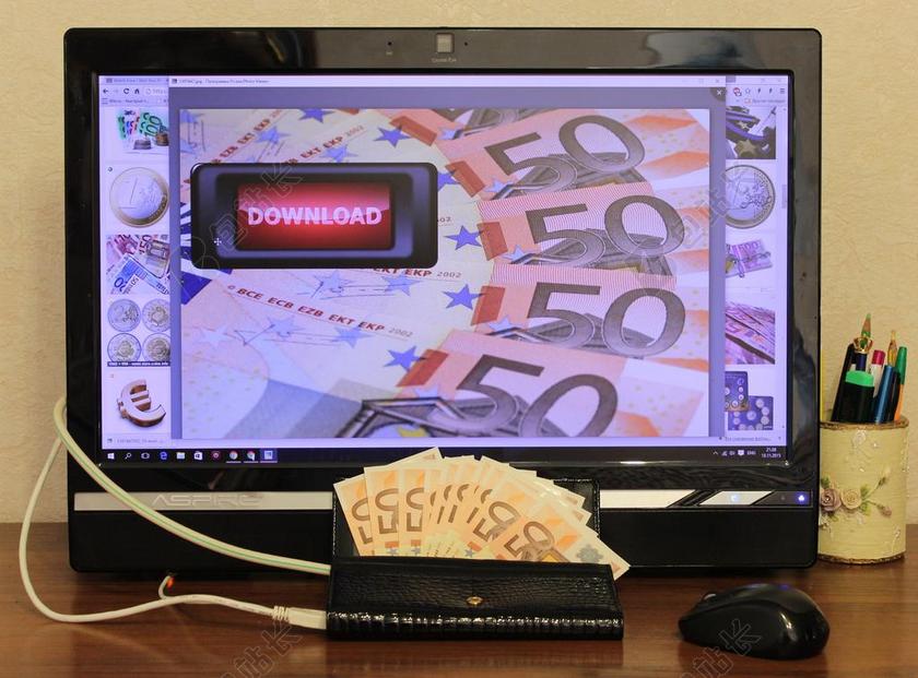 数码游戏机和钱包背景图片