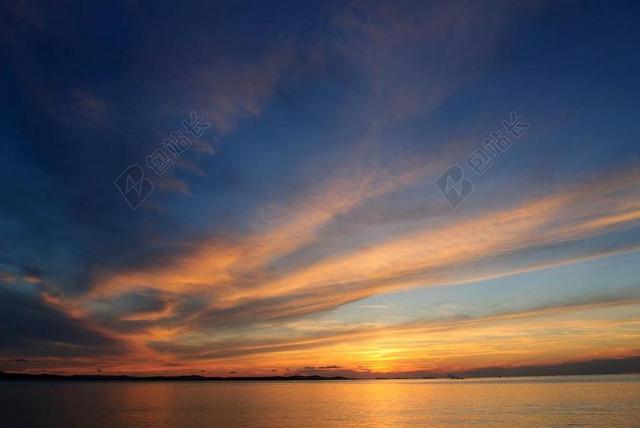 傍晚的天空 日落 余辉 云 天空 ABENDSTIMMUNG