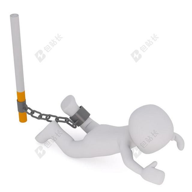 广告简约被香烟捆绑的男子背景图片