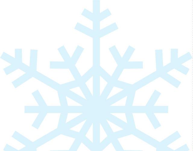 蓝色雪花矢量