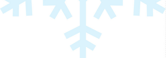 蓝色雪花矢量
