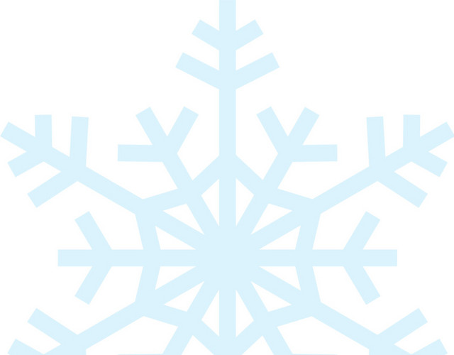 蓝色雪花矢量