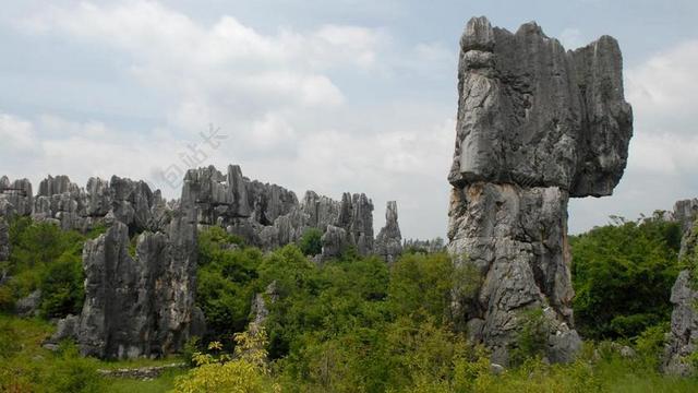岩 悬崖 中国 昆明 石林 石头 景观
