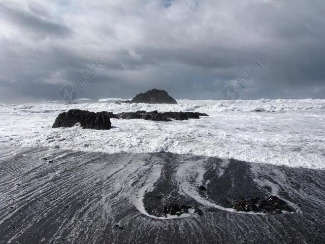 海洋 天空 石滩 波 海 放松 海滩 海景 多云 平静