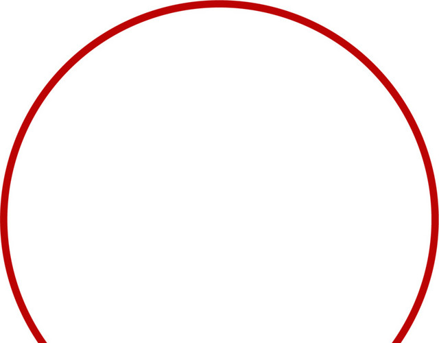 红色圆环空白促销标签素材