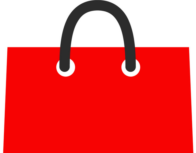 红色袋子促销标签素材